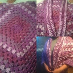 Handmade purple blend shawl